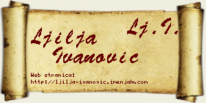 Ljilja Ivanović vizit kartica